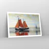 Poster - Poster ohne Rahmen - Segelschiffe Öl Orange - Produktbild-Vorschau 7