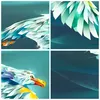 Wanduhr - Rund - Glasuhr - Adler Abstraktion - 30x30cm - Produktbild-Vorschau 8