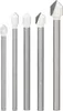 A set of five drill bits for ceramic tiles, arranged in a row against a white background. Podgląd zdjęcia produktu