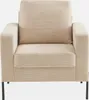 sweeek - Sessel mit Kord-Bezug und Metallfüßen - Beige Produktbild-Vorschau 2