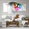 Bild auf Leinwand - Leinwandbild - Auge Regenbogen Wimper Produktbild-Vorschau 6