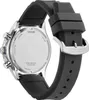 The back of a watch with a black rubber strap. Podgląd zdjęcia produktu