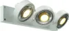 A white track light fixture with three adjustable spotlights is shown against a white background. Podgląd zdjęcia produktu