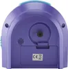 The back of a purple and blue alarm clock. Produktbild-Vorschau