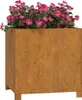 vidaXL Pflanzkübel mit Beinen 2 Stk. Rostig 50x50x50 cm Produktbild-Vorschau 3