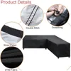 ASKSA Gartenmöbel Abdeckung für L-Form Sofas Ecksofa Produktbild-Vorschau 4