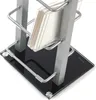 DESIGN CD STÄNDER "TOWER" | silber, 138 cm, Metall | für Produktbild-Vorschau 5