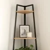 Półka narożna 5-poziomowa, wykończenie drewniane, wys. 180 Podgląd zdjęcia produktu 3