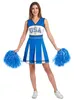 USA-Cheerleaderin Damenkostüm blau-weiß-schwarz - S Produktbild-Vorschau 1