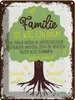 vianmo Blechschild 40x30 cm Familie ist wie ein Baum Produktbild-Vorschau 1