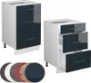 Küchenunterschrank Vicco Fame-Line Dunkelblau Hochglanz 50 Produktbild-Vorschau 7