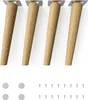 4x sossai Holzfüße rund - schräge Ausführung 25cm Eiche Produktbild-Vorschau 1