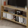 A TV stand with a TV, gaming console, controllers, and books. Produktbild-Vorschau