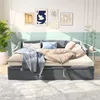UnboxG Čalouněná postel 90x200cm jednolůžko s výsuvným Náhled obrázku produktu 5