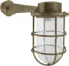 Außenleuchte Wand Glas Messing massiv E27 IP44 H: 21 cm in Produktbild-Vorschau 1
