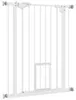 PawHut Hondenpoort, 74-80 cm, trapgitter, staal, wit Productafbeelding-voorbeeld 1