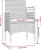 7-tlg. Garten-Essgruppe mit Kissen Poly Rattan Grau Produktbild-Vorschau 5