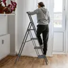 JOIEYOU Žebřík 4 stupně Skládací žebřík Schodišťový žebřík Náhled obrázku produktu 4
