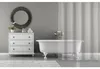 MSV Duschvorhang mit Ringen - transparent - PVC - 180 x 200 Produktbild-Vorschau 1