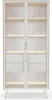 Vitrine LUMI 92 cm Kaschmir Riffelglas LED Gold Hochvitrine Produktbild-Vorschau 4