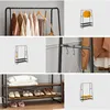 Rustikaler braun/schwarzer Stahl-Kleiderständer mit 2 Produktbild-Vorschau 4