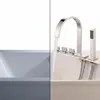 5 Loch Handbrause Badewannen Armatur Set eckig Produktbild-Vorschau 12
