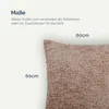 Fodera per cuscino 60x60 cm beige, effetto ciniglia, con Anteprima dell’immagine prodotto 2