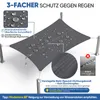 Sonnensegel Balkon 160g/m² Polyester UV Schutz Sonnenschutz Produktbild-Vorschau 6