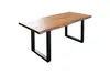 Esstisch Baumkante massiv Akazie natur 160 x 85 schwarz Produktbild-Vorschau 1