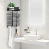 Handtuchhalter, Wand Handtuchhalter, mit 5 Handtuchhaken, Produktbild-Vorschau 2
