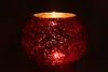 Windlicht Kugel Rissig Glas Perle-Effekt Rot Large Produktbild-Vorschau 2