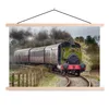 MuchoWow® Textilposter Ein herannahender Dampfzug 60x40 cm Produktbild-Vorschau 1
