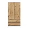 Kleiderschrank Schrank 90cm breit mit 2 Schubladen, 3 Produktbild-Vorschau 3