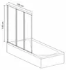 sanicomfort Badewannenaufsatz MALO 120x140 cm – 3-teilig Produktbild-Vorschau 2