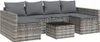 vidaXL 2-tlg. Garten-Lounge-Set mit Kissen Grau Poly Rattan Produktbild-Vorschau 1