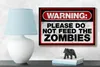 Holzschild Spruch 18x12cm warning please do not Zombies Produktbild-Vorschau 5