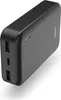 A black power bank is shown from a diagonal angle against a white background. Produktbild-Vorschau