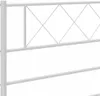 Bettgestell mit Kopf- und Fußteil Metall Weiß 100x200 cm Produktbild-Vorschau 9
