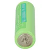 A close-up, side view of a green battery with a label. Produktbild-Vorschau
