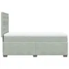 Boxspringbett mit Matratze Hellgrau 90x200 cm Samt Produktbild-Vorschau 9