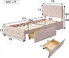 Merax čalúnená posteľ 90x200 cm s výškovo nastaviteľným Náhľad obrázku produktu 7