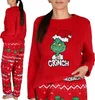 Grinch Weihnachtspyjama für Damen, rot, zweiteilig, WARMES Produktbild-Vorschau 1