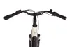Close-up view of the handlebars and front of an electric bicycle. Produktbild-Vorschau