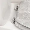 Mramorové WC sedátko 44x37 cm Šedá imitace mramoru moderní Náhled obrázku produktu 1