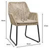 Dining-Gartenstuhl | Mona | Sand | Rope | 2er Set Produktbild-Vorschau 6