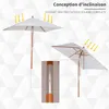 Outsunny Parasol de jardin extšŠrieur Parasol rectangulaire Voir les images du produit 3