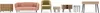 A collection of furniture items displayed against a white background. Produktbild-Vorschau