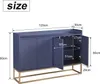 Komoda UnboxG 120x30x80 cm niebieska z 4 drzwiami, szafka Podgląd zdjęcia produktu 6
