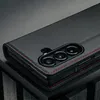 TORRO Galaxy Z Fold7 Lederhülle - Schwarz mit Rotem Detail Produktbild-Vorschau 4