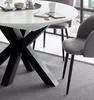 Esstisch schwarz weiss matt 110x78 cm Big System Rund Stern Produktbild-Vorschau 8
